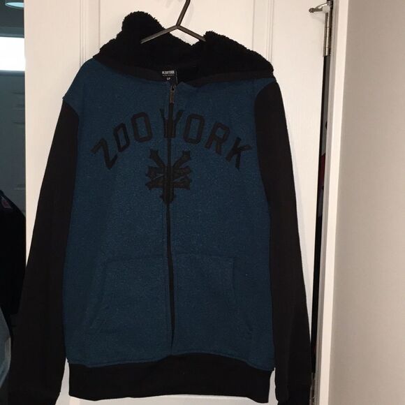 Zoo York zipper fleece hoodie jacket sweatshirt S - Picture 1 of 4